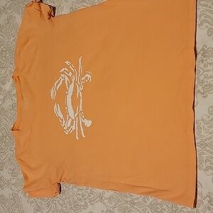 J. CREW peach/orange collector crab tee